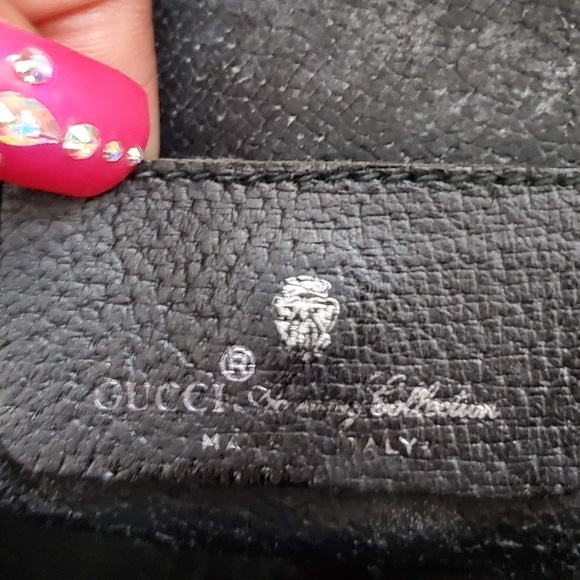 Poor Condition Black Vintage Gucci Clutch - Picture 6 of 8